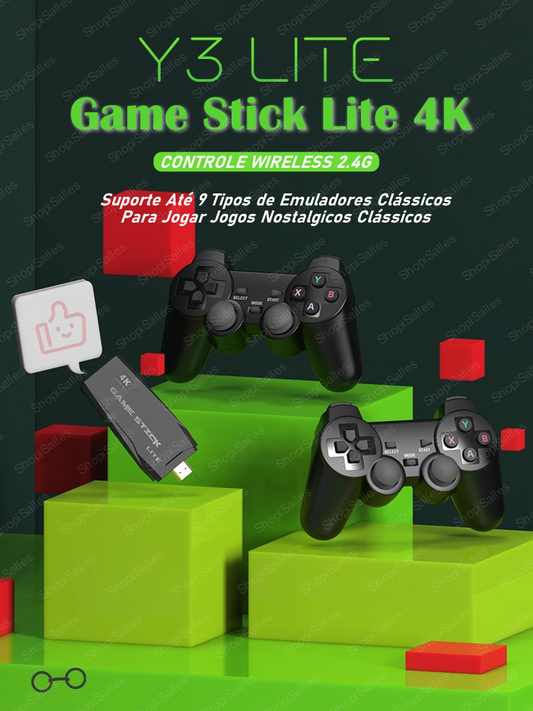 Vídeo Game Retrô Game Stick LITE HDMI 10.000 Jogos 4K