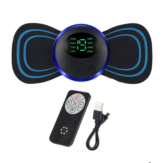 Mini Massageador Elétrico com Display LCD e Controle Remoto