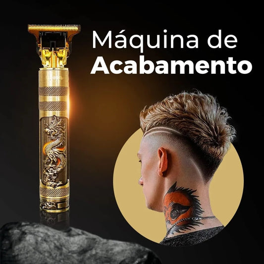 Máquina de cortar cabelo barbeiro dragão profissional elétrica bateria recarregável