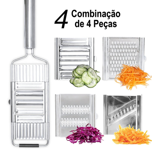 Cortador Ralador de Legumes em Aço Inox
