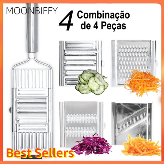 Cortador Ralador de Legumes em Aço Inox