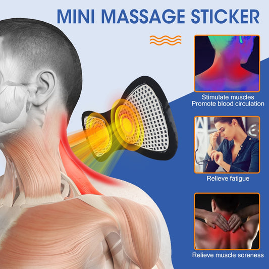 Mini Massageador Elétrico com Display LCD e Controle Remoto
