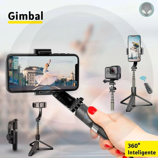 Estabilizador Smartphone Celular Gimbal L08 Bluetooth Tripé Fotos Vídeos Remoto Equilíbrio Estável