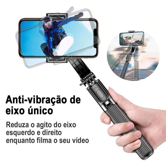Estabilizador Smartphone Celular Gimbal L08 Bluetooth Tripé Fotos Vídeos Remoto Equilíbrio Estável