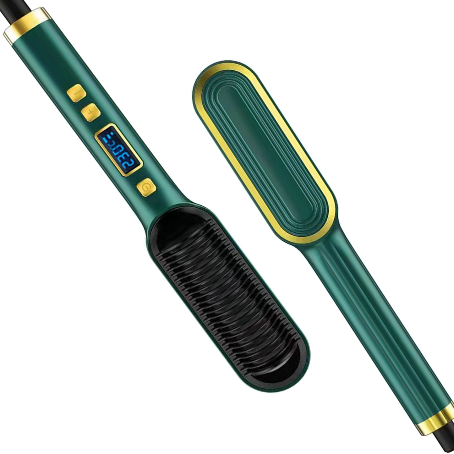 Escova Alisadora de Cabelos Multifuncional Bivolt com Display de Temperatura