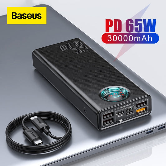 Carregador Portátil Power Bank PD 65W-30000mAh